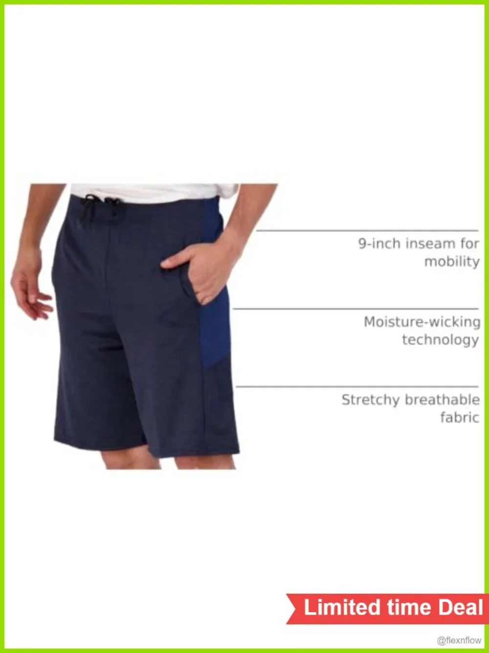 5 Pack Men's Quick Dry Drawstring Athletic Shorts 9